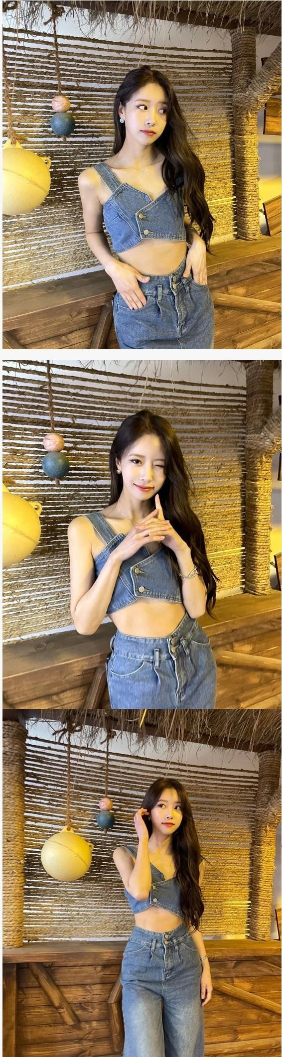 온라인슬롯, 슬롯사이트, 온라인카지노, 슬롯커뮤니티 슬롯왕국 - ㅇㅎ) 이미주의 과감한 청청 패션