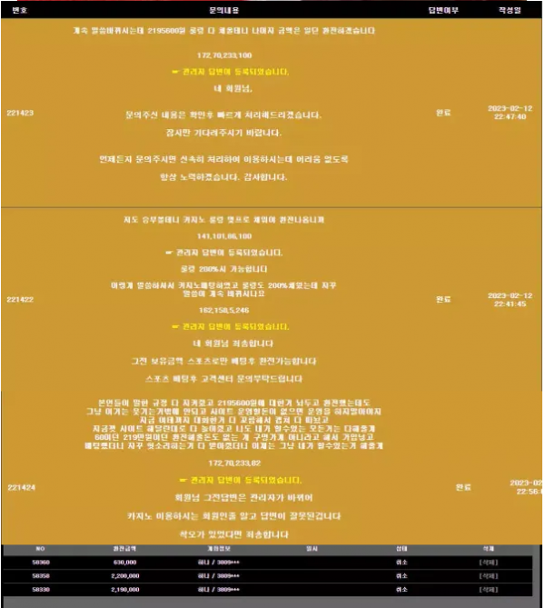 온라인슬롯, 슬롯사이트, 온라인카지노, 슬롯커뮤니티 슬롯왕국 - 이터널 ETUNEL 먹튀확정 증거 첨부